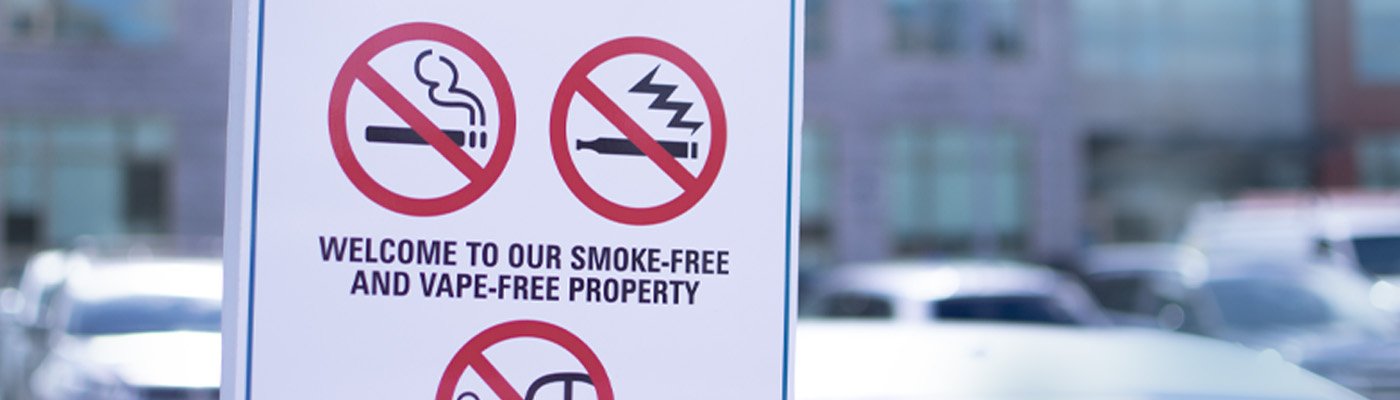 smoke-free and vape-free property sign