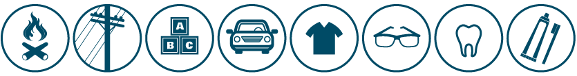 Heat and hydro, childcare, transportation, clothing, eye and dental care and personal items.