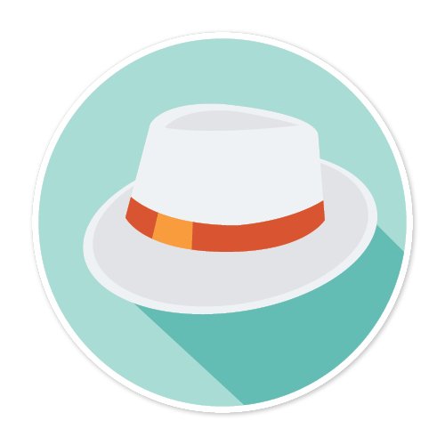 wide-brimmed hat