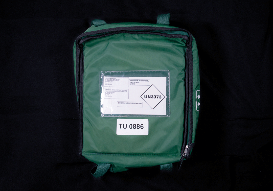 Transport bag for biological substances - category B marked with TU 0886