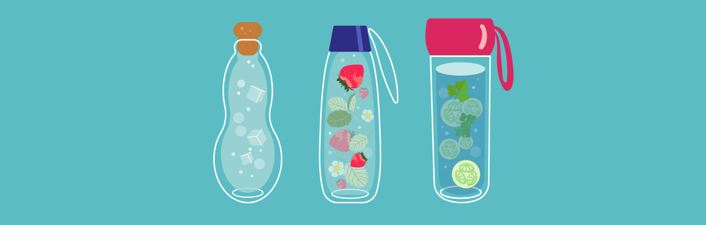 illustration of fruit infused water